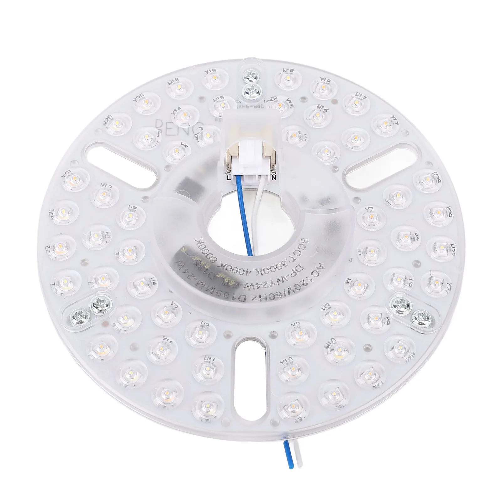 5.3 Inch LED Ceiling Fan Light Retrofit Kit – 15W, 3-Color Dimmable (3000K/ 4200K/6500K), Round