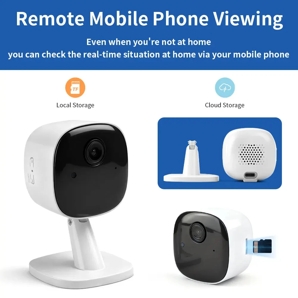 Smart 2MP HD Indoor Home Security 2.4G WIFI Camera For Family ，Pet Real-time APP Alert 1080P Night Vision Surveillance Camera
