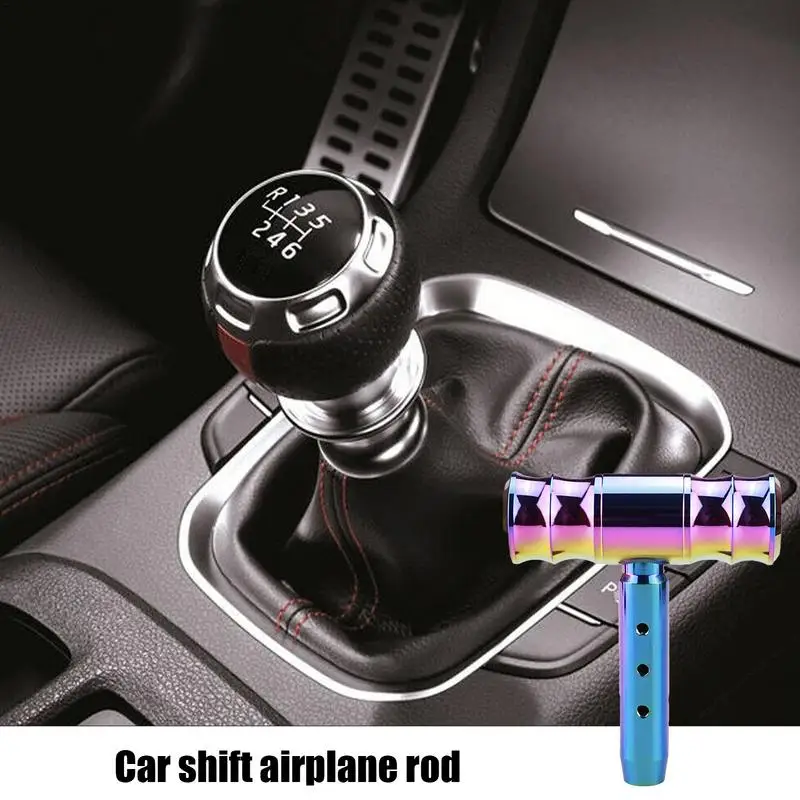 Aircraft Gear Shift Knob T Shape Joystick Lever Head Fashionable Car Gear Shift T-Handle Aircraft Gear Shift airplane rod For RV