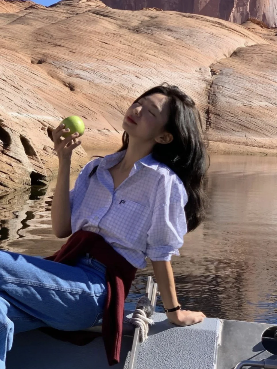 

Spring Summer Farv 25 Loose Long Sve Casual Plaid irt Women's Collar Button up Breathable Cotton Letter Embroidery Top