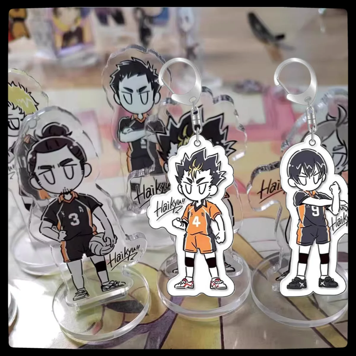 

Брелок-подвеска для школьного рюкзака с персонажами аниме «Волейбол!!»: Тобио, Хината, Шойо. Акриловый брелок-украшение. Оптовая продажа.