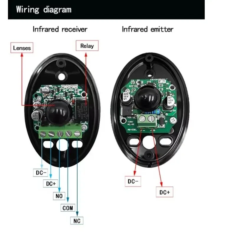 Alarm Sensor Safety Gate Automated Infrared Safety Beam Photocell Detector /Sliding/Garage Door Remote Control Barrier Detector