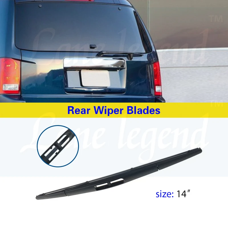 14 "Achterruit Ruitensproeiers Wisser Voor Honda Pilot MK2 2009-2015 Auto Accessoires Accessoires 2010 2011 2012 2013