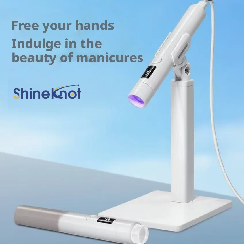 SHINEKNOT Stand-Mounted Nail Lamp 360° Rotation Rotation Nail Art Design Gel Nail Curing Lamp LED Rechargeable Digital Display