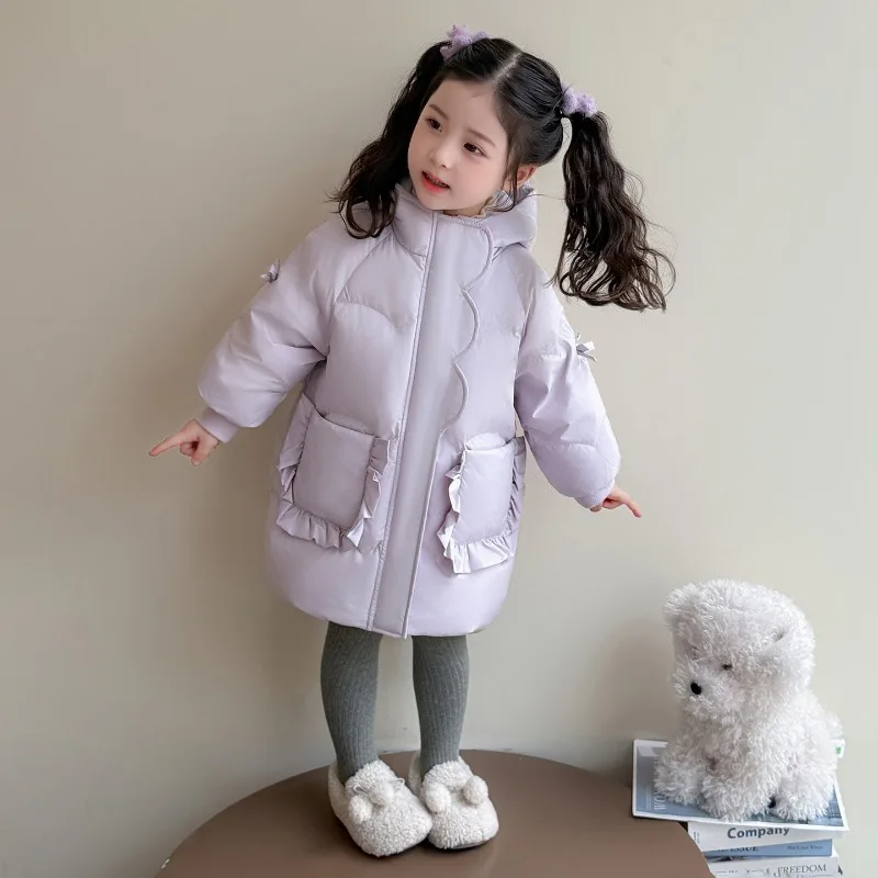 Mädchen Winter Warme Daunen Baumwolle Jacke Kinder Mantel Wasserdicht Mit Kapuze Kinder Oberbekleidung Parka Schneeanzug 2025, Winter Neue – Detail 14