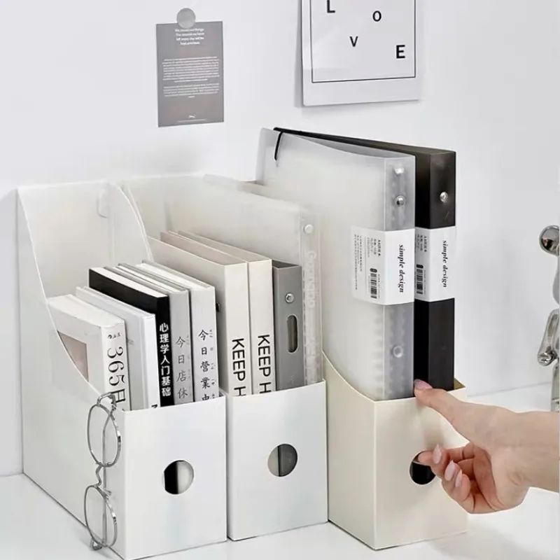 

1pc Plastic File Organizer, Adjustable Document Holder, Desktop Storage Shelf for Office Home, Multi-Use Desk Organizer