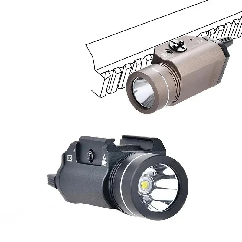 Linterna Táctica de 800 Lúmenes, Luz LED Electrónica Colgante para Pistola, Compatible con Riel de 20 mm, para Rifle de Airsoft, Caza al Aire Libre