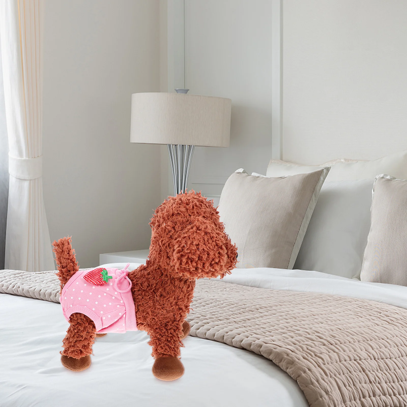 

Dog Physiological Pants Cotton Comfortable Washable Male Pet Underwear Pink Xl Size Prevent Pregnancy Urine Stains Odor