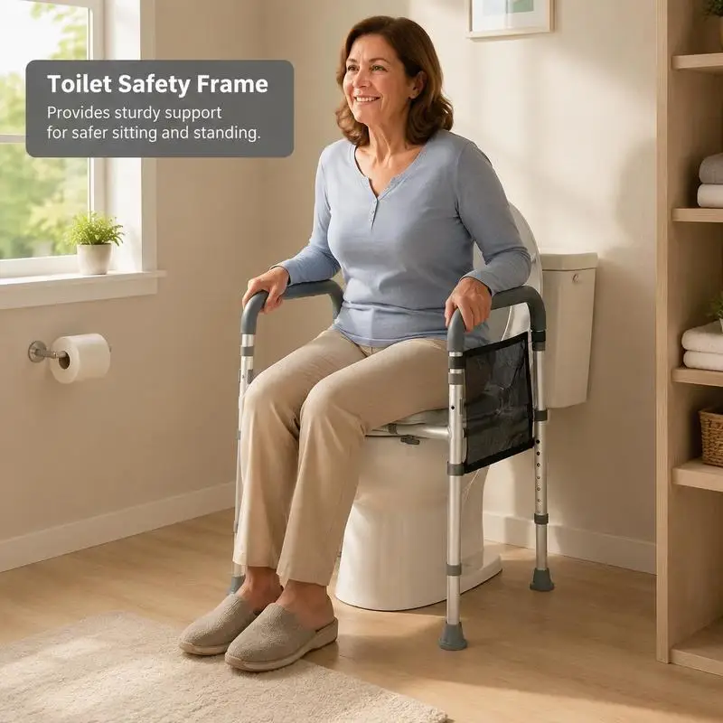 Rehausseur de toilettes universel 49-64 cm 158,76 kg pour personnes âgées, avec design antidérapant, aide à la toilette pour les aînés, confortable et sûr, installation facile, siège de toilettes surélevé pour plus de confort dans la salle de bain