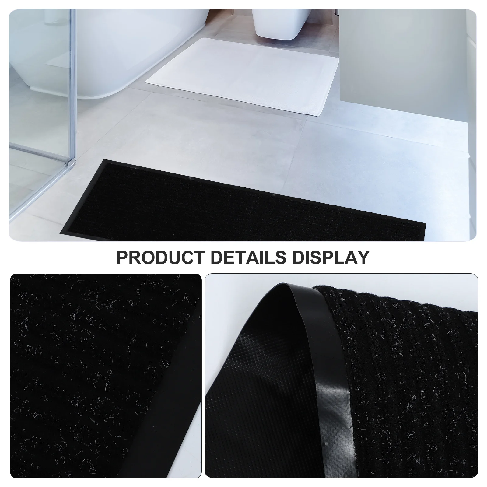 

1Pcs Dust Removal Mat Anti-Skid Bathroom Floor Mat Durable Striped Entrance Foot Pad Striped Doormat Entrance Pad