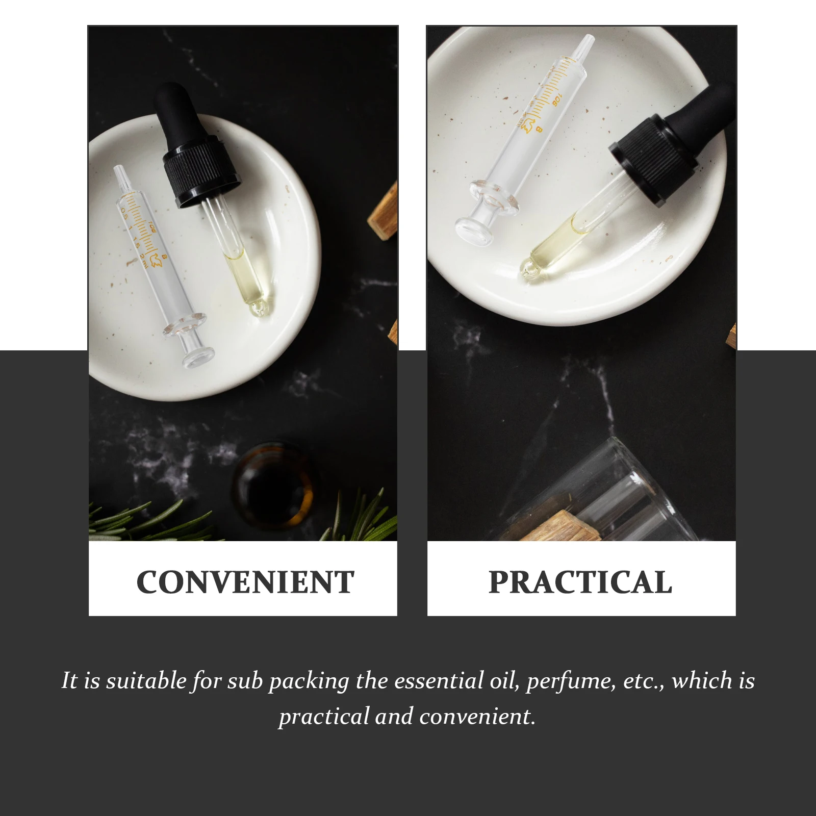 

4Pcs Glass Sub Packaging Syringe Essential Oil Perfume DIY Dispensing Tool 2ml Graduated Measuring Tube Essence Sub Packing Tool