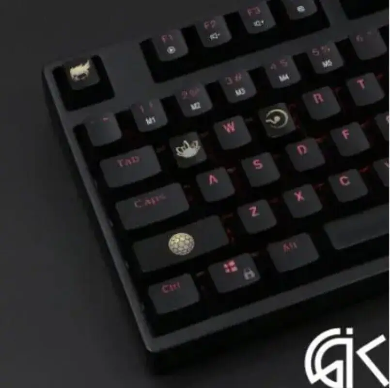 Juego de tapas de retroiluminación ABS grabadas OW ZARYA, Teclado mecánico para jugadores, 4 unidades