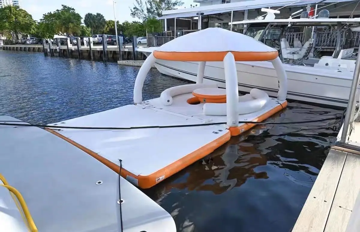 Yacht Leisure Water Island Inflatable Marina Inflatable Floating Platform