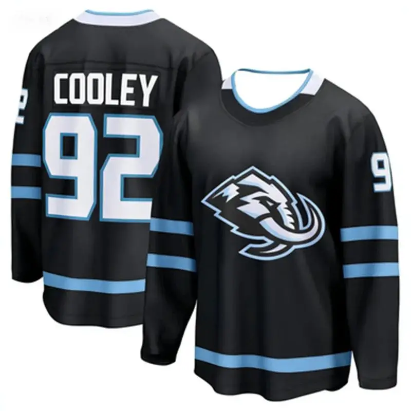 Camisetas de hockey sobre hielo para jóvenes, blancas con adornos en negro/azul claro, camisetas deportivas para padres e hijos, impresión 3D HD