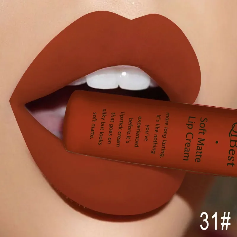 16 Colors Sexy Red Velvet Liquid Lipstick Matte Nude Brown Black Waterproof Long Lasting Non-Stick Cup Lip Gloss Makeup Cosmetic