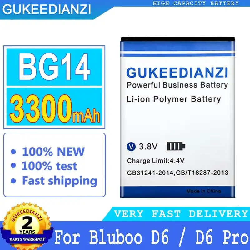 For Bluboo D6 Pro BG14 Safe 3300mAh Mobile Phone Battery