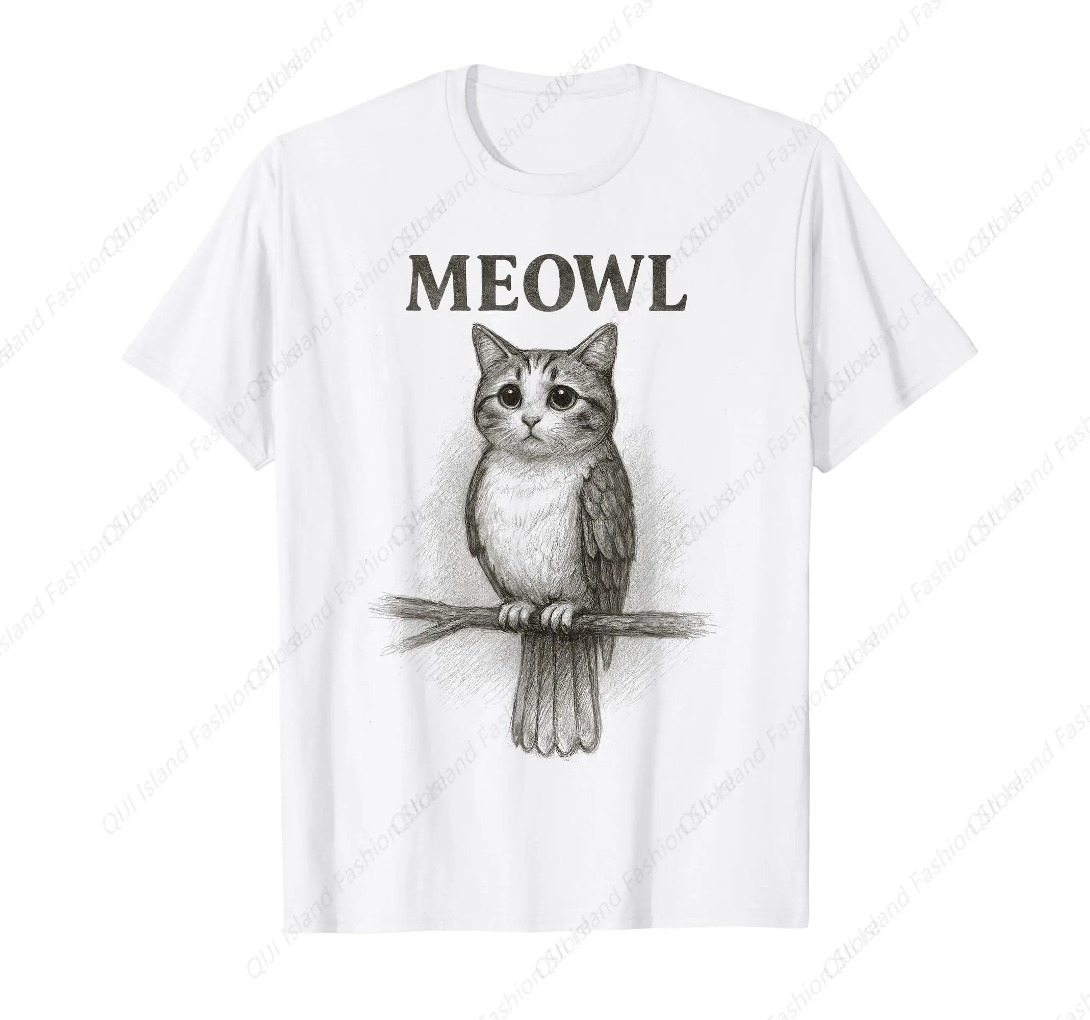 

Meowl Meow Cat Owl Brainrot Meme Gaming T-Shirt