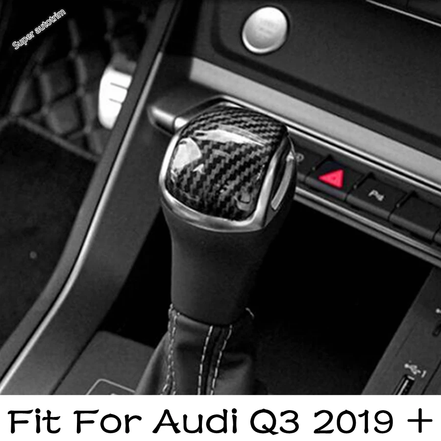 

Gear Shift Shifter Knob Head Decoration Cover Trim For Audi Q3 2019 - 2024 ABS Matte / Carbon Fiber Style Accessories Interior