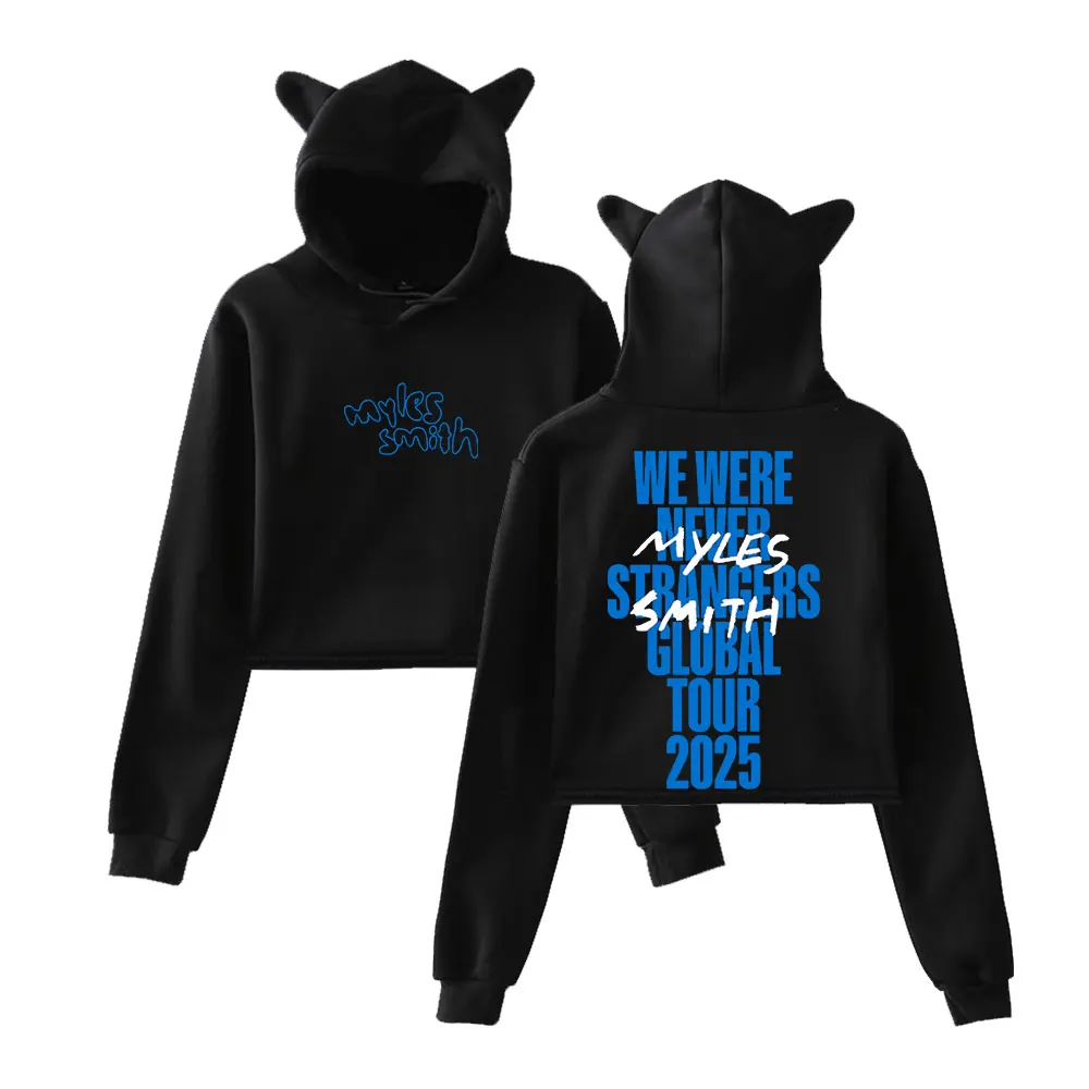 Myles Smith We Were Never Strangers World Tour 2025 Merch Pullover Female Cat Ears Hoodie Long Sleeve Women's Clothes