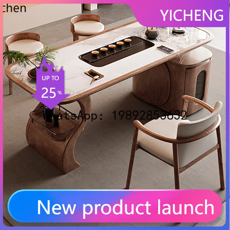 A2-26  modern simple new Chinese style embedded slate Kung Fu tea table office tea table and chair combination