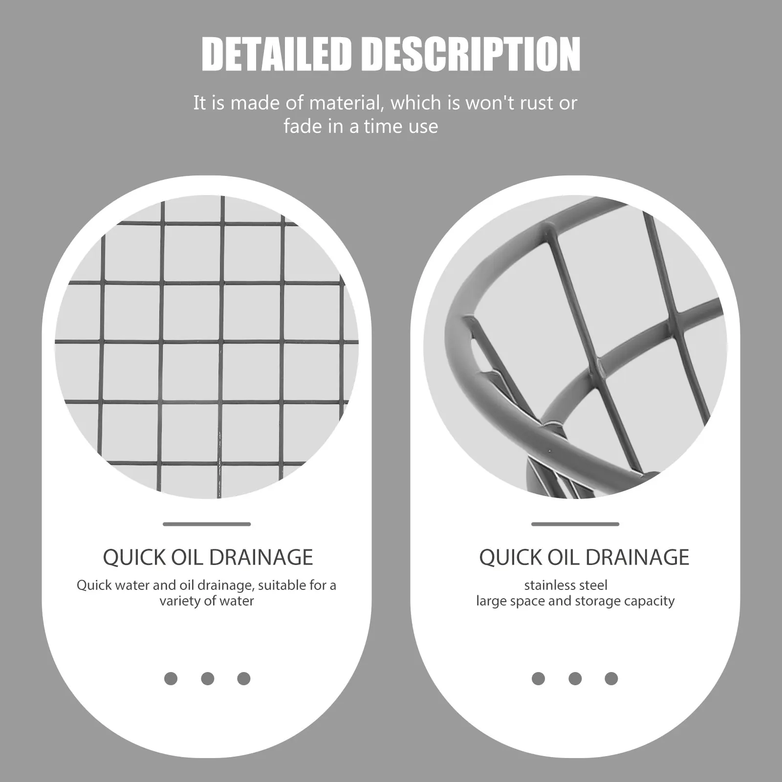 

1Pcs Stainless Steel French Fries Basket Rust Resistant Large Capacity Fried Food Bread Basket Kitchen Decorative Wire
