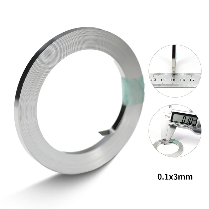 1 Rolle 10 m 18650 Batterie vernickelter Streifen Li-Ion-Stecker 0,1 mm 0,12 mm 0,15 mm 0,2 mm Punktschweißgerät Stahlgürtel-Batterieanschlüsse