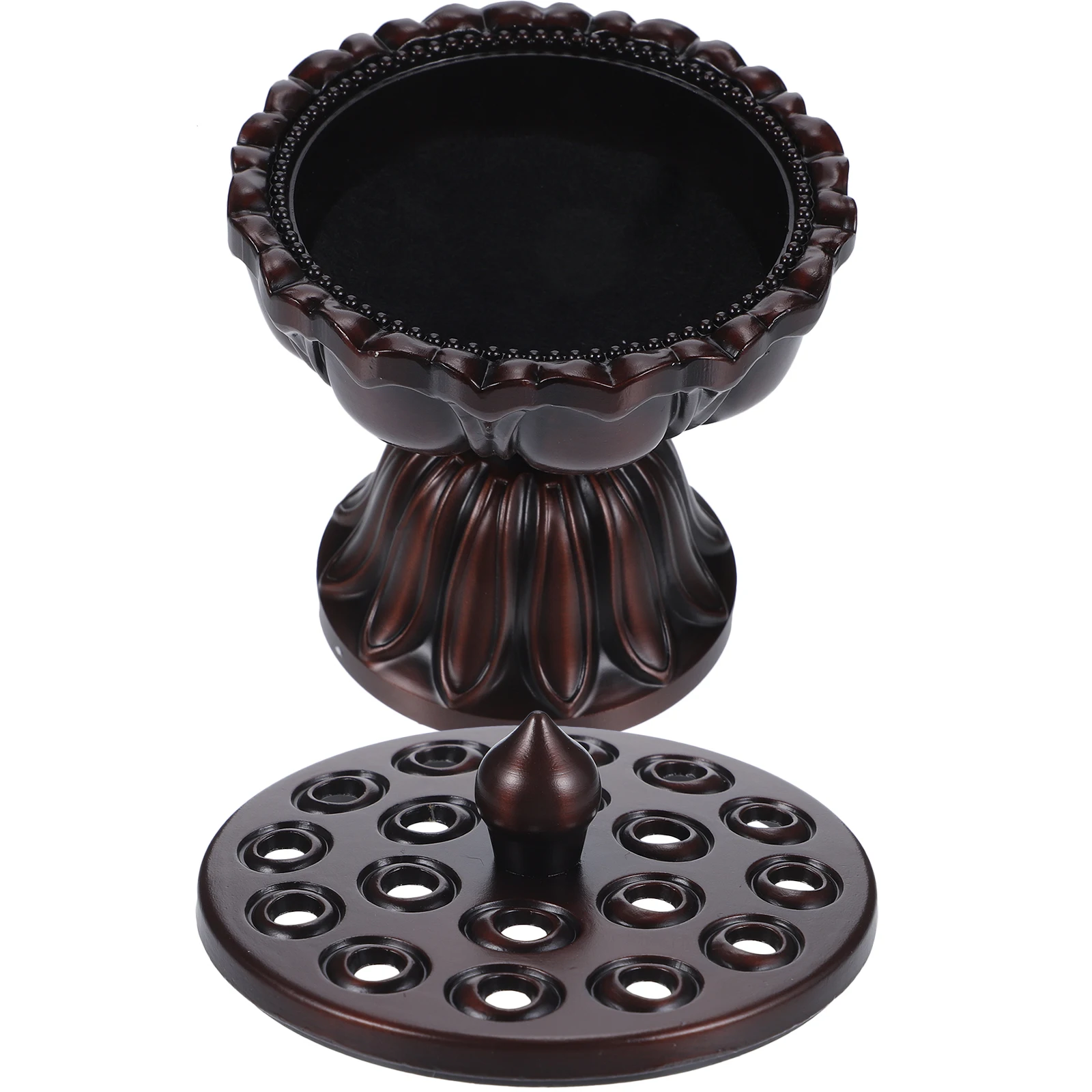 

Incense Burner Alloy Desktop Burning Adornment Holder Decorations Home Censer Vintage nament Metal Lotus Incense Burner Lotus