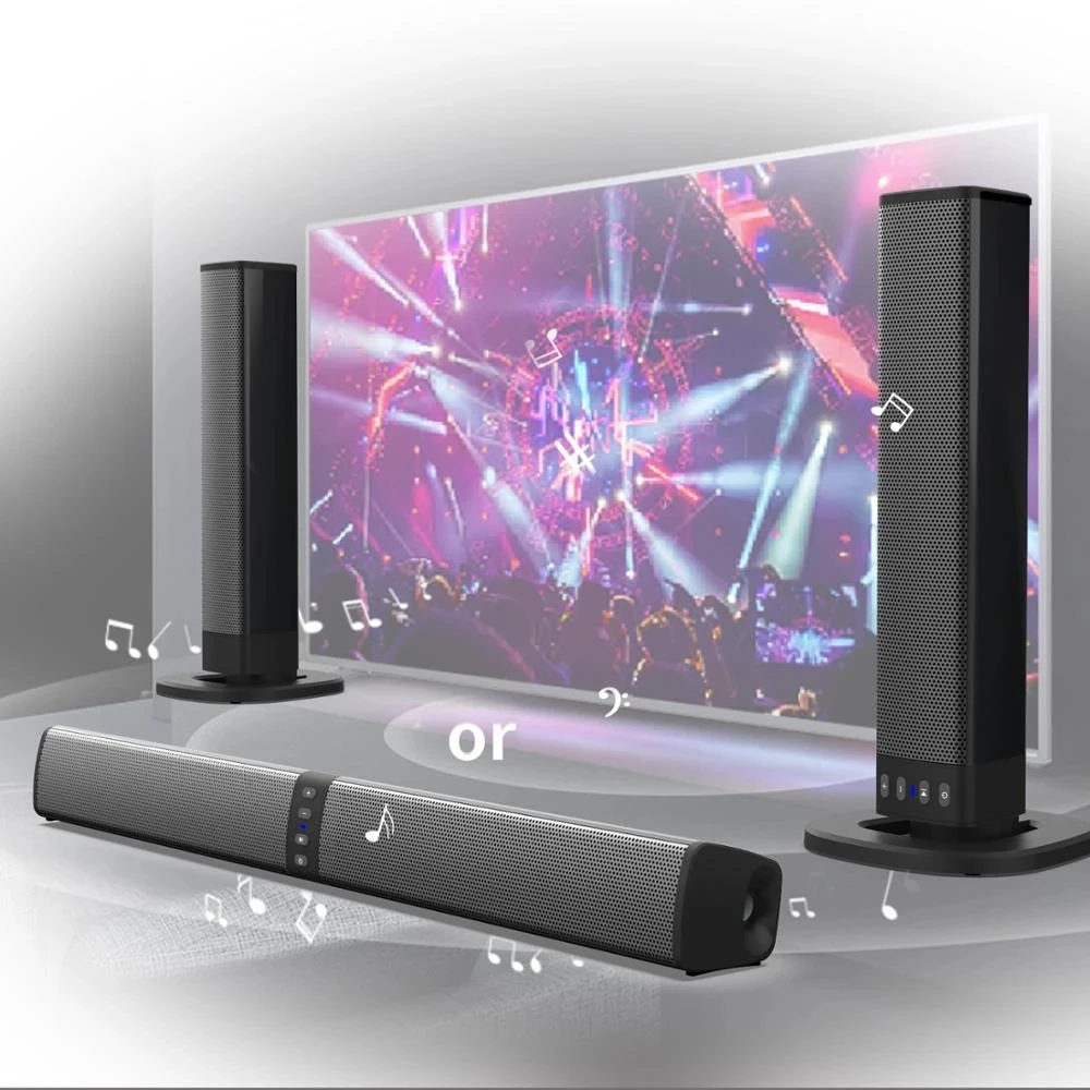 TV Soundbar Wireless Bluetooth Speakers Separated Column Home Theater Subwoofer with Fm Radio TF AUX for Computer TV boom box