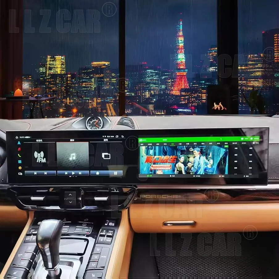 Carplay لبورشه cc 2011-2017 ترقية شاشة مزدوجة تفاعلية 12.3 بوصة + 12.3 بوصة 8 + 128 مشغل فيديو الوسائط المتعددة أندرويد