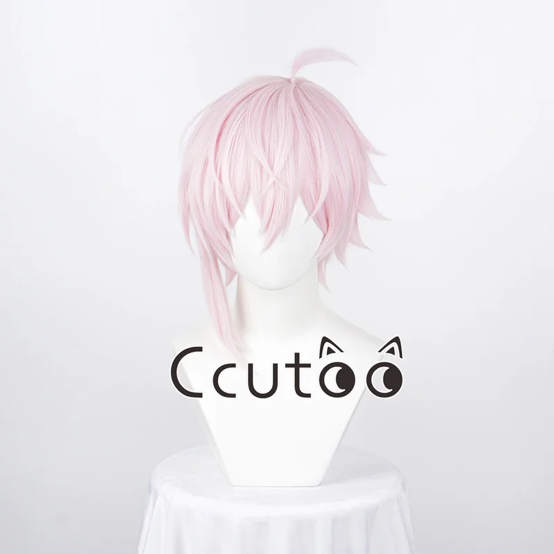 Idolish7 Kujo Tenn Wigs Anime Costume Party Heat Resistant Synthetic Hair Light Pink Cosplay Wigs + Free Wig Cap