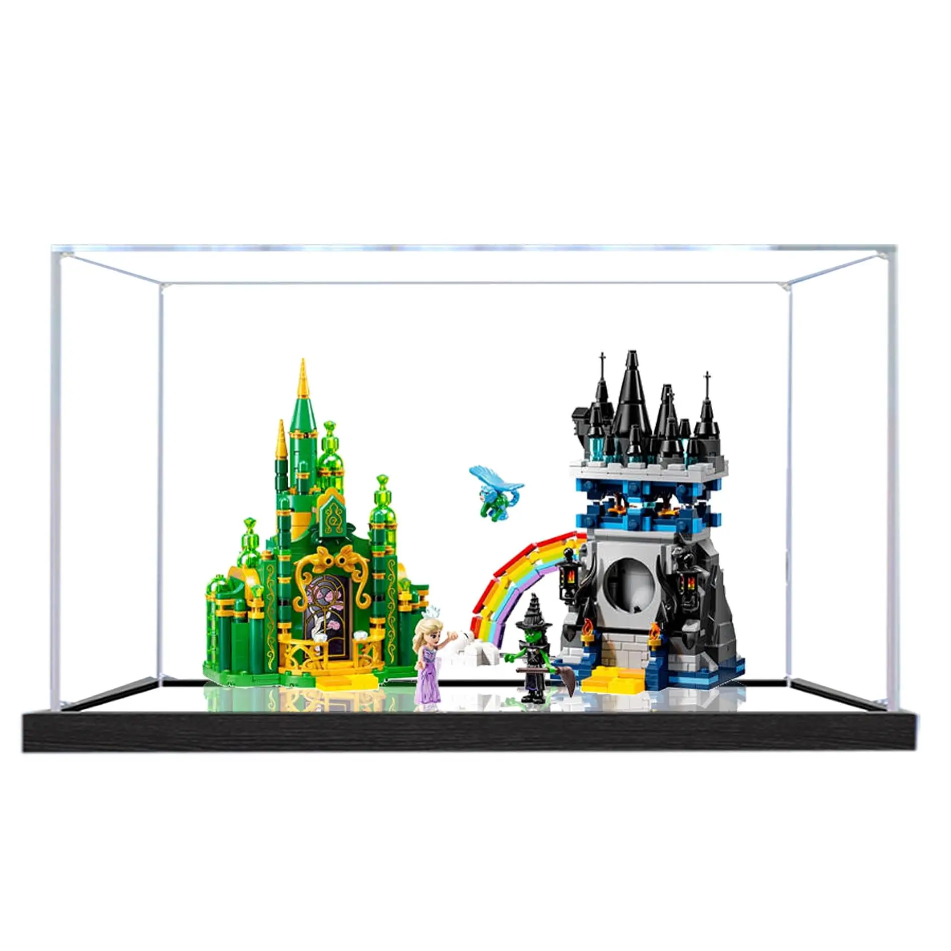 

Акриловая витрина для Lego 75689, изумрудный город и замок Garmin, строительные блоки, прозрачная витрина, коробка для хранения пыли, только чехол