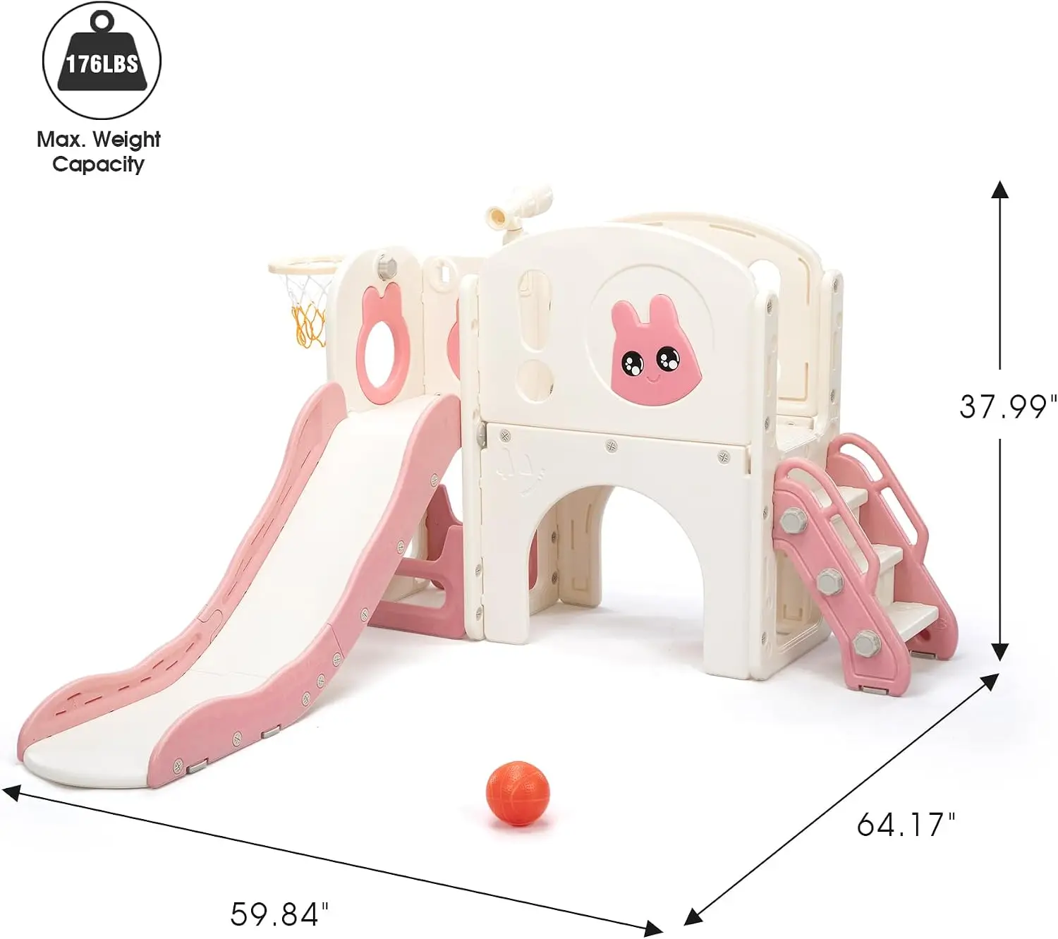 NYEEKOY 8 in 1 Toddler Slide and Indoor Toddler Playground
