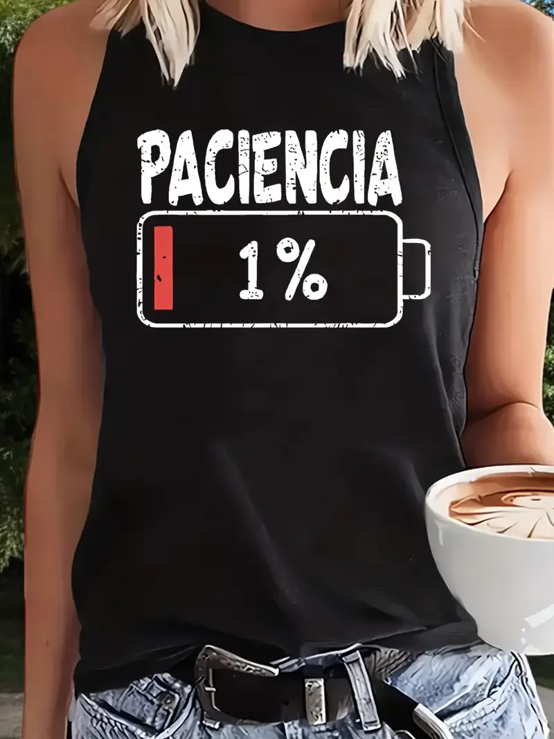 T-shirt kawaii Design Printed Vest  Graphic Print Tank Top Women’s Sleeveless Crew Neck Casual Top for Summer Spring