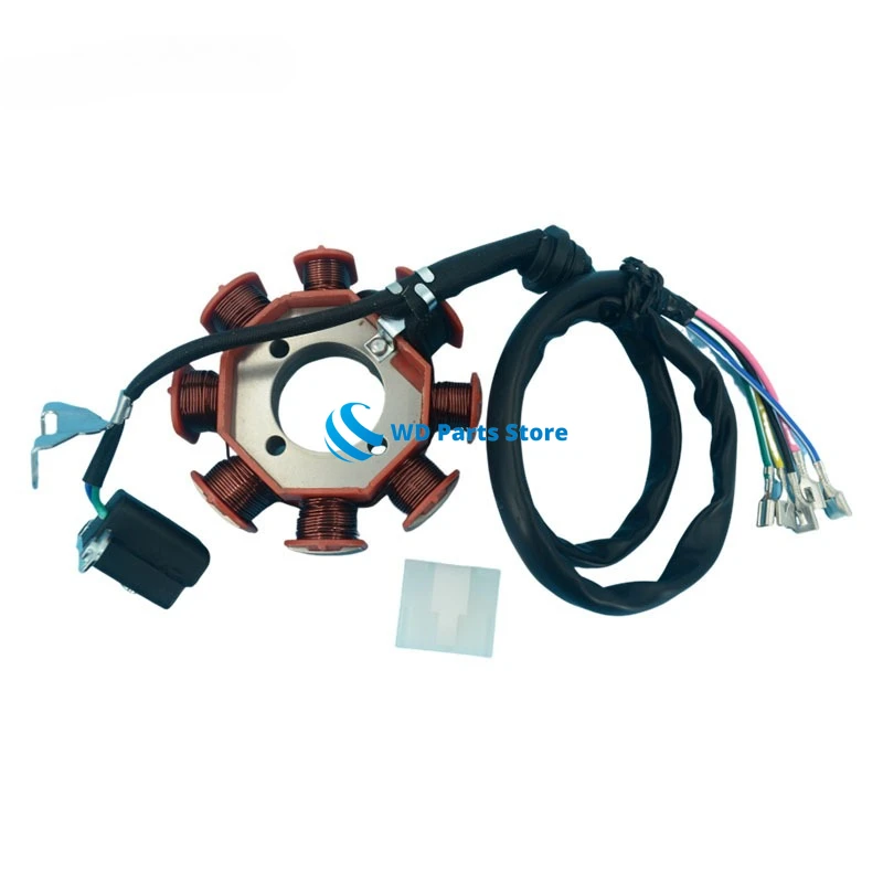 Adecuado para bobina de estator de motor de CA Italika FT125 FT150 CG125 CG150 naranja de 8 polos