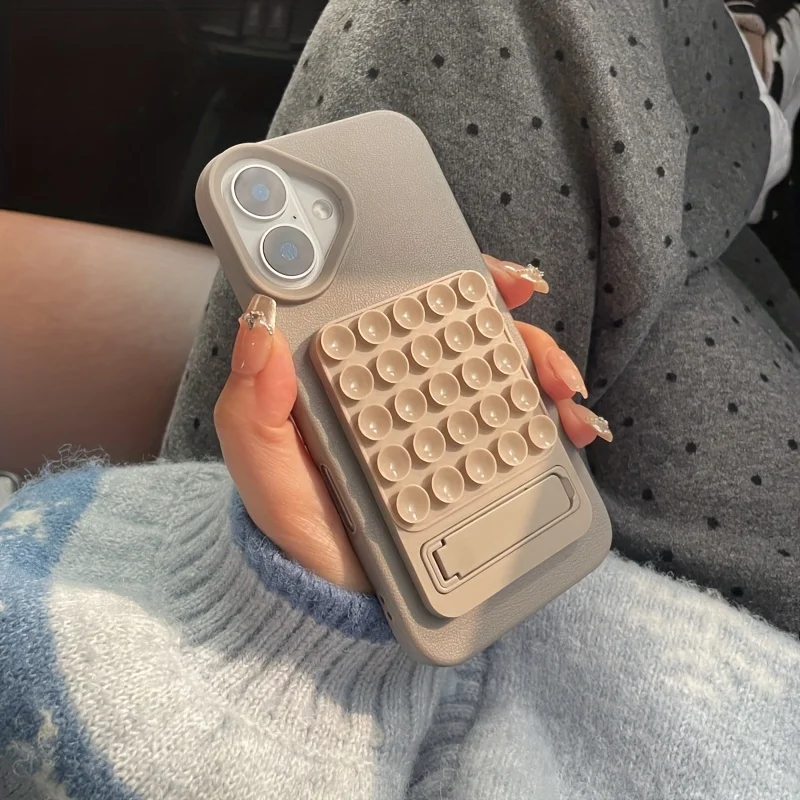 

One-Piece Silicone Suction Cup Holder Multifunctional Folding Desktop Stand Strong Adhesion to Smooth Surfaces Comfortable Grip