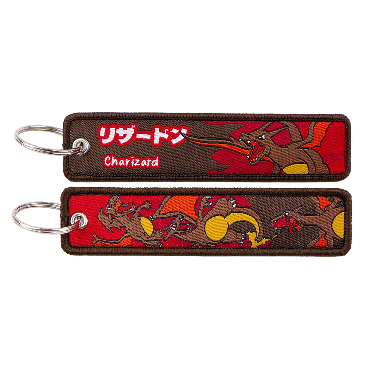 Pokemon Anime Stickerei Schlüsselanhänger Schlüsselband Jet-Tag für Autos Motorräder Rucksack Schlüsselring Anhänger Schmuck Anime Fan Zubehör