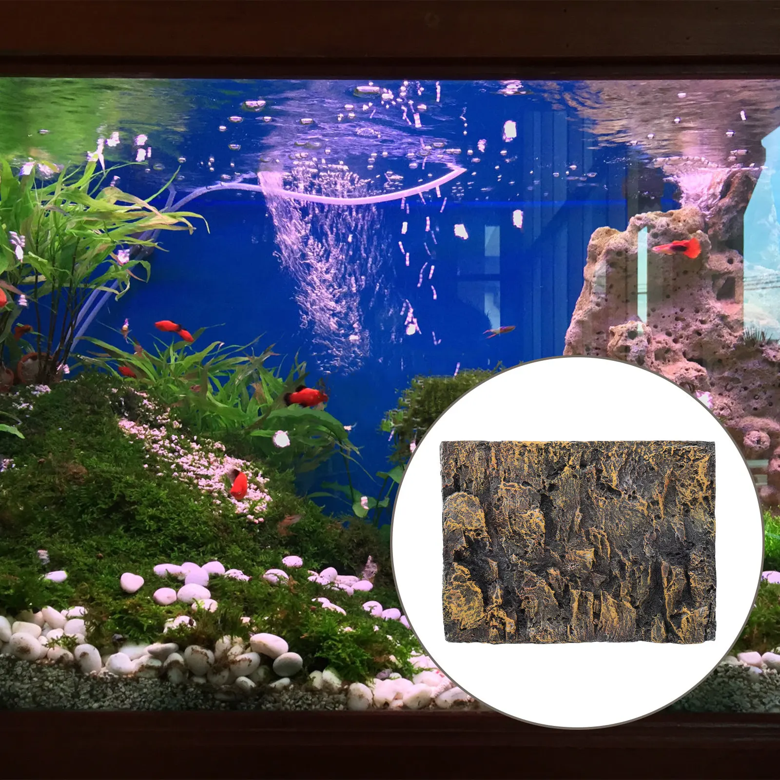

3D-панель для аквариума: имитация каменной стены, декор для самостоятельного оформления, креативный декор для дома, прочный и практичный