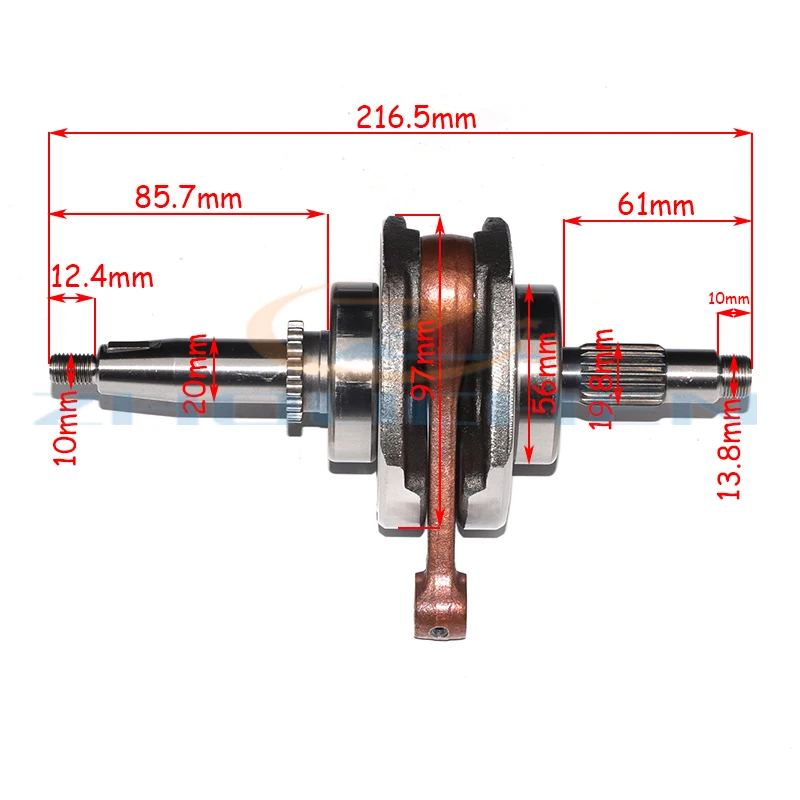 Motorcycle Crankshaft For ZongShen ZS 1P60YMJ W150 155Z 150cc 155cc Horizontal Kick Starter Engines Dirt Pit Bikes