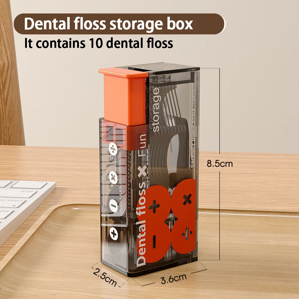 Automatic Dental Floss Storage Box Pop-Up Dental Floss Dispenser With 10Pcs Floss Dental Oral Hygiene Care Portable