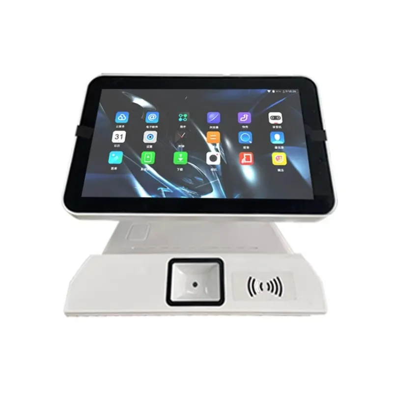 All-In-One 11.6 Inch Android Cash Register New Double POS Machine with Face Recognition and Barcode Scanner for the Holidays