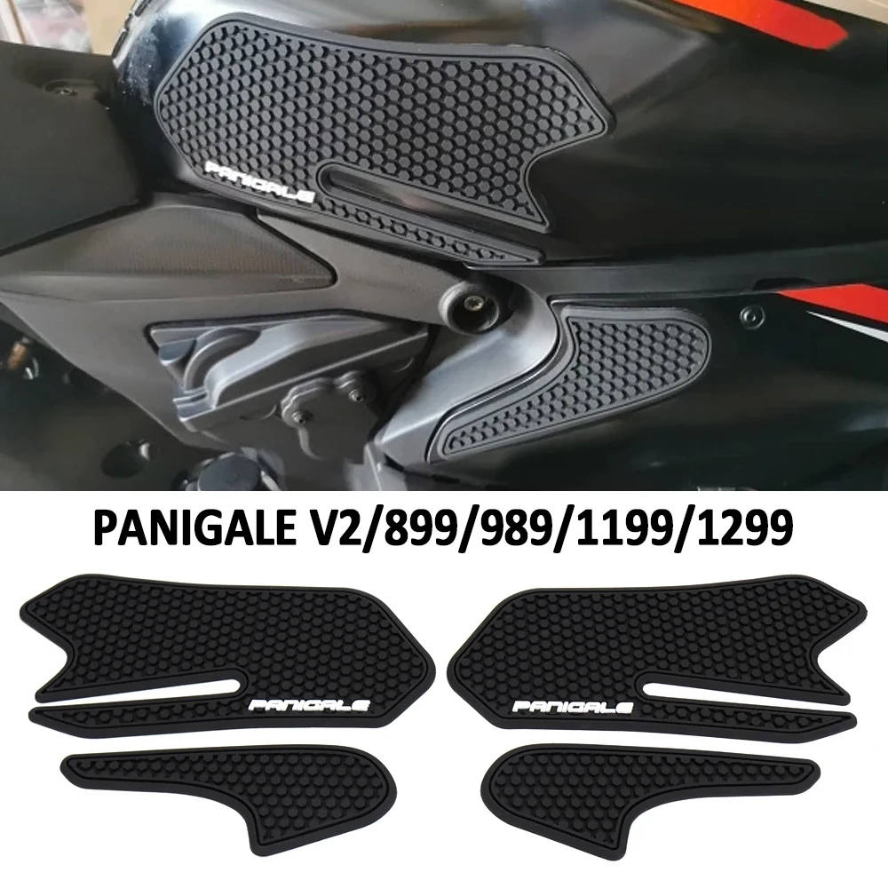 

For Ducati Panigale 899 959 1199 1299 V2 Motorcycle Accessories Anti-slip Knee Grip Decals Side Tank Pad Sticker Rubber