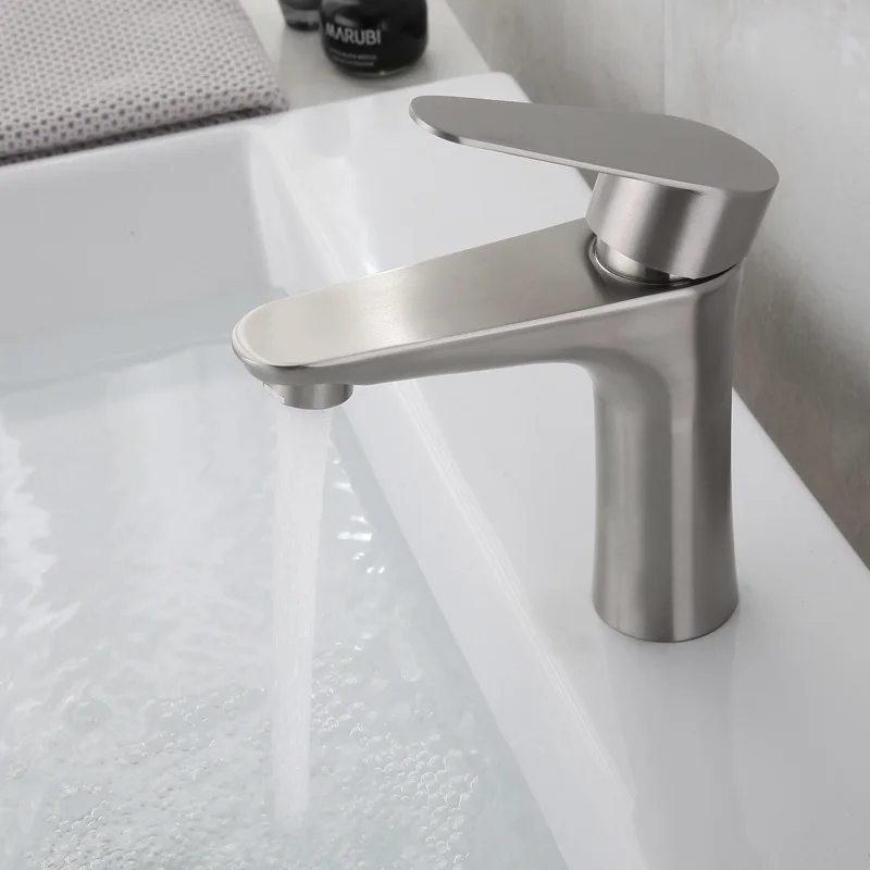 Basin Faucet Deck Mounted Single Lever Bathroom Crane Waterfall  Bathroom Tap Hot Cold Water Mixer Taps High Quality