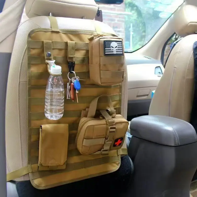 Tactical Molle Car Seat Back Organizer, Multi-functional Rear Storage Pouch, Vehicle Gear Arrangement Bag