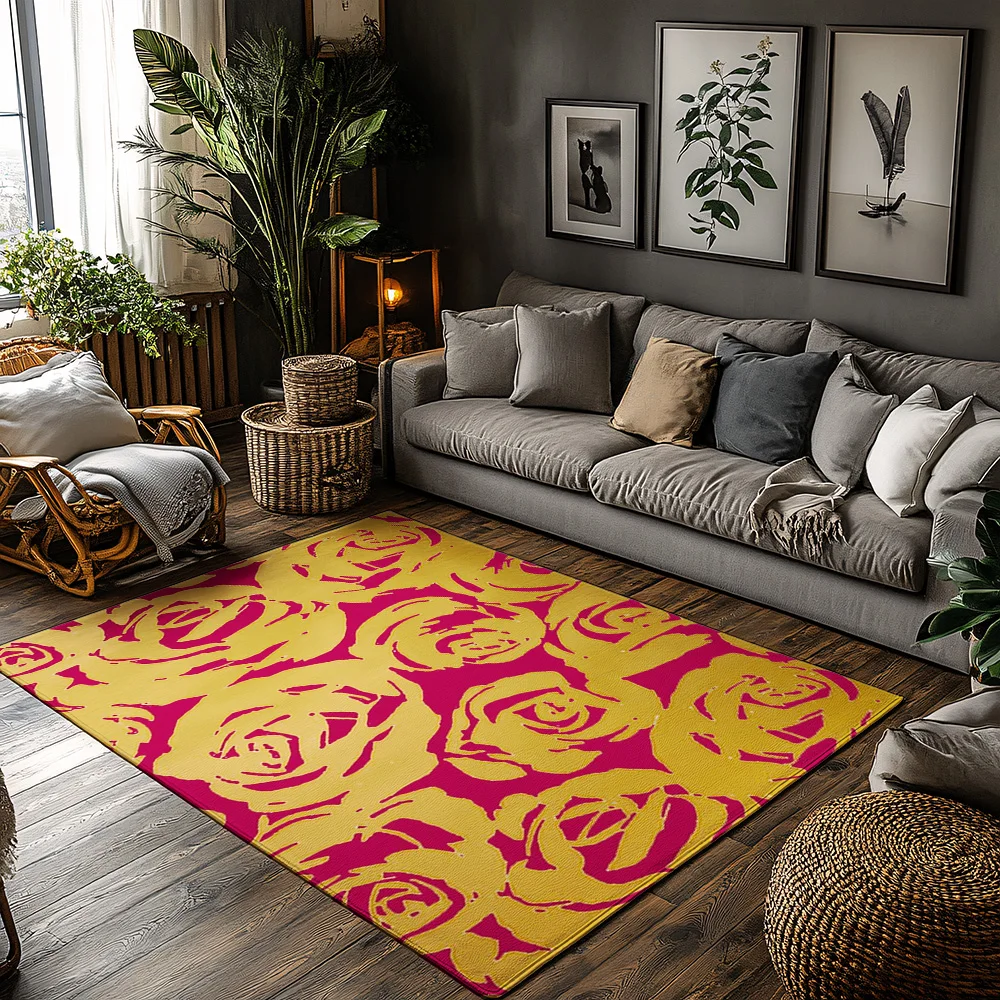 

Уютный плюшевый ковер, нескользящий современный абстрактный геометрический узор, коврик для гостиной, спальни, домашний декор, домашний акцентный ковер