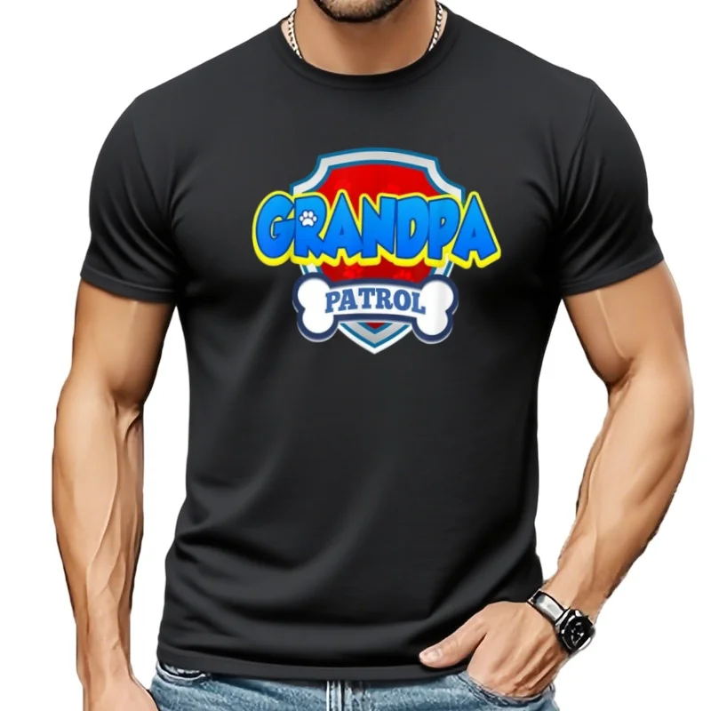 Design Grandpa Patrol Tee Funny Dog Lover Gift Mens T-Shirt. Summer Cotton Short Sleeve O-Neck Unisex T Shirt New S-5XL
