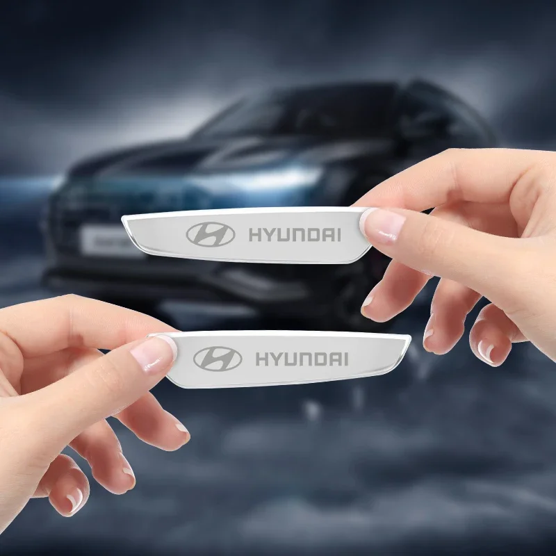 2pcs Metal Emblem Badge Car Fender Side Sticker For Hyundai Tucson Accent Elantra Santa fe Sonata I20 I30 I40 ix25 ix35 Solaris