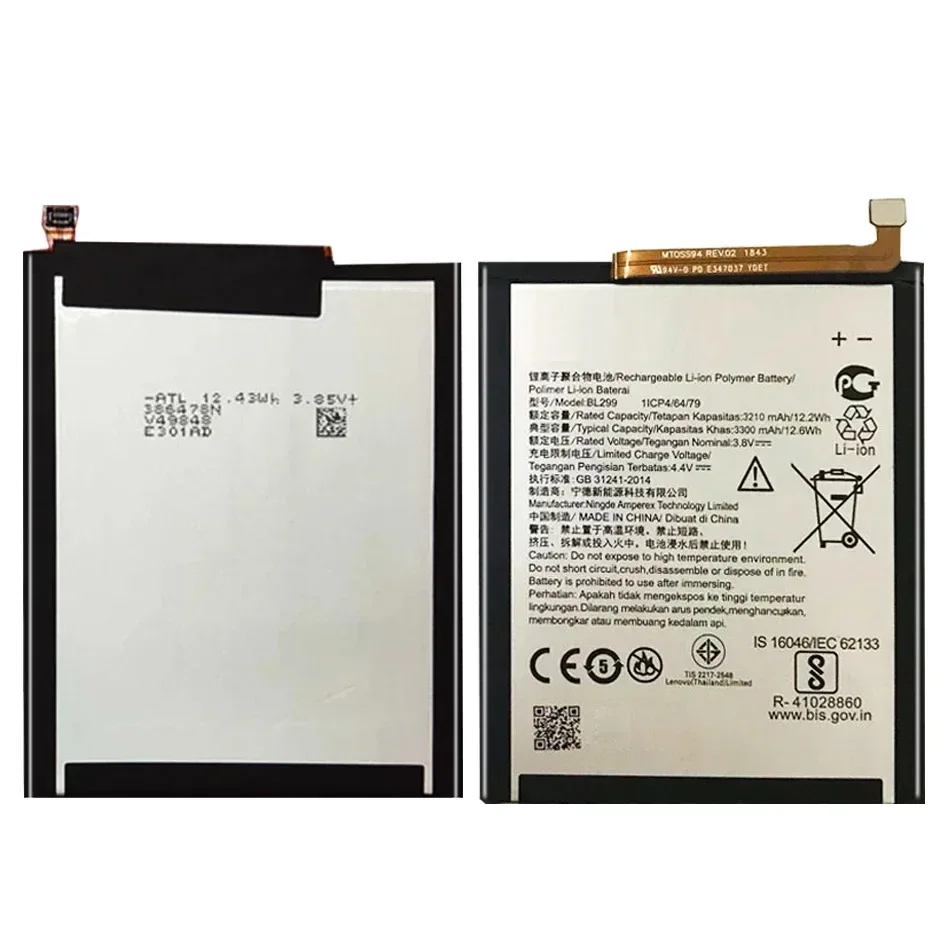 

Аккумулятор BL299 для Lenovo Z5s L78071, сменный аккумулятор 6,3 дюйма