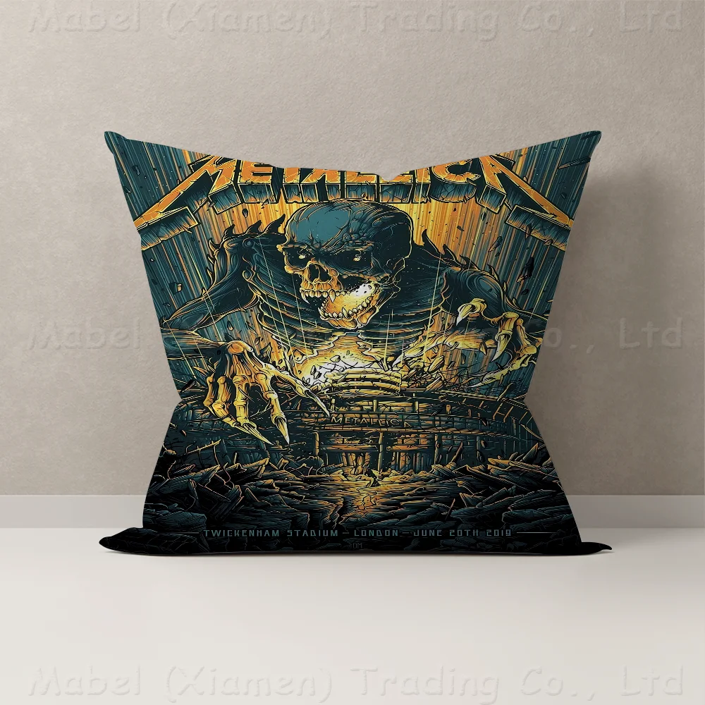 Band M-METALLICA Cool Pillow Gift Home Office Decoration Bedroom Sofa Car Cushion Cover Case 45x45