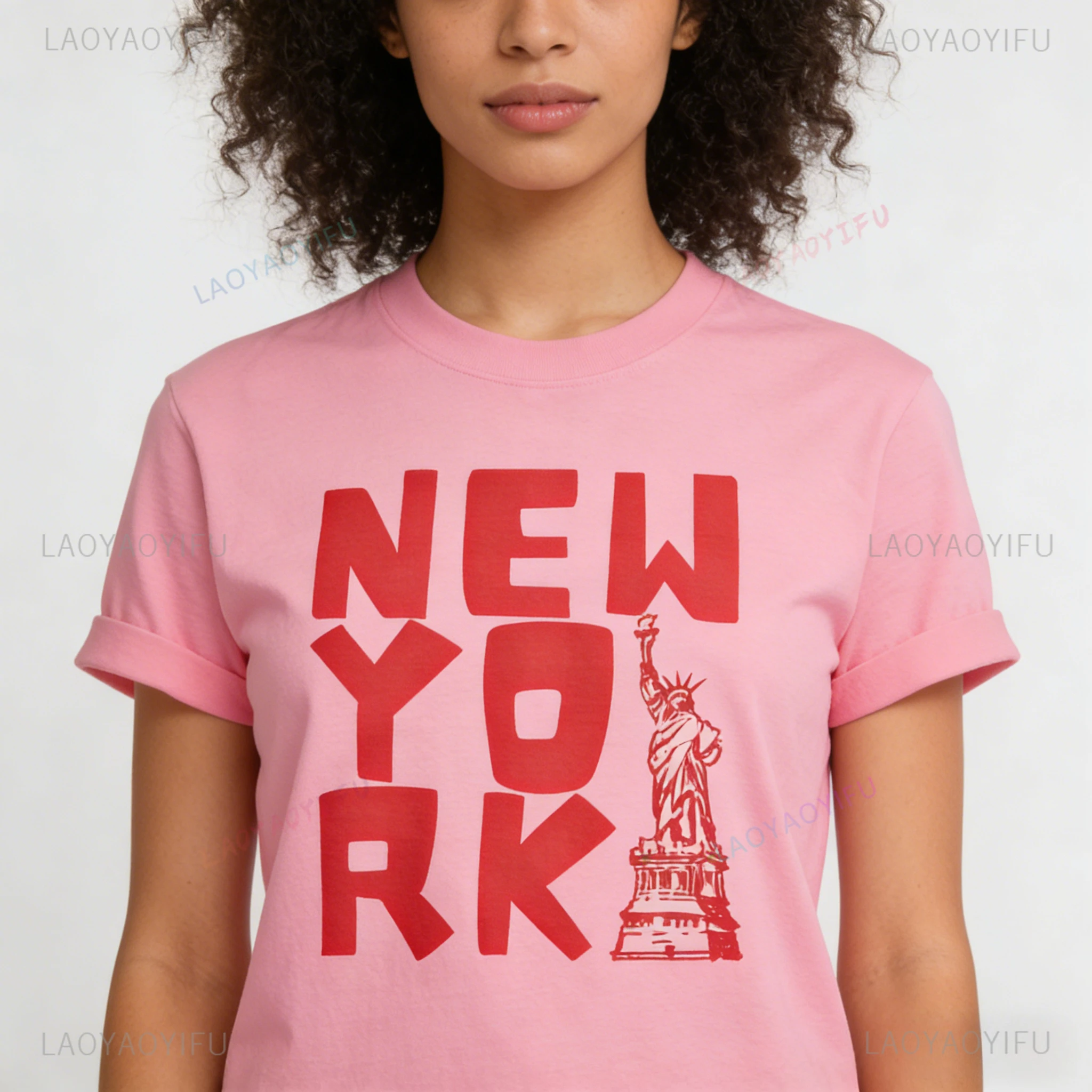 New York Graphic Tshirt Unisex Vintage NYC Skyline Streetwear Statue of Liberty Print Big Apple Urban Fashion 2026