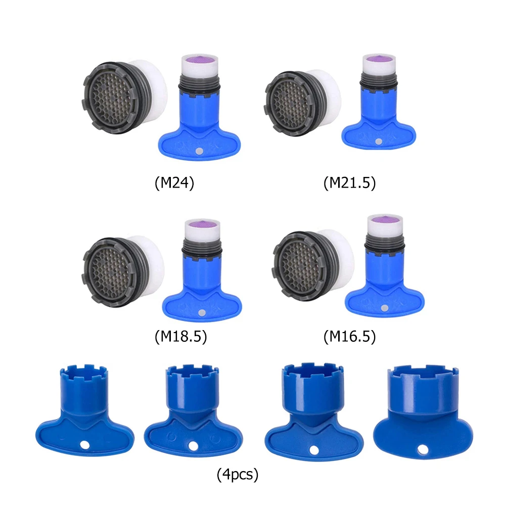 

4Pcs Practical Faucet Aerator Repair Wrench with Bubbler Filter Faucet Aerator Key Tap Tool Foamer Removal Spanner Instrument